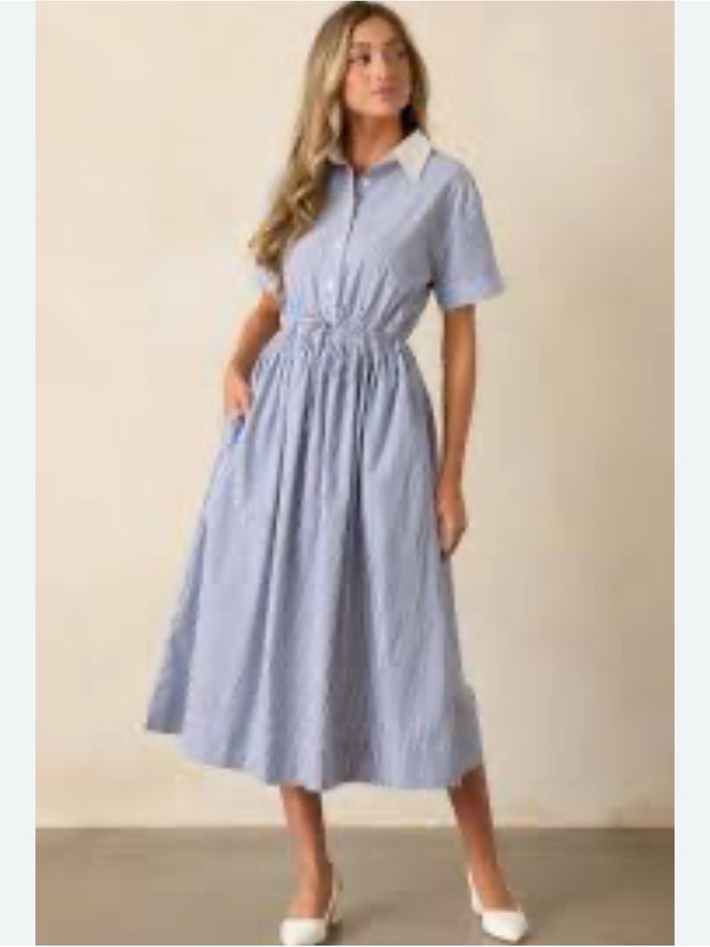 Skies Are Blue Midi/Maxi Dress 💙 NWT | Size Small | Effortless Chic